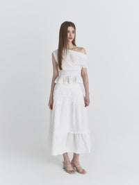 Not Your Rose Ivory One-Shoulder Short-Sleeve Top