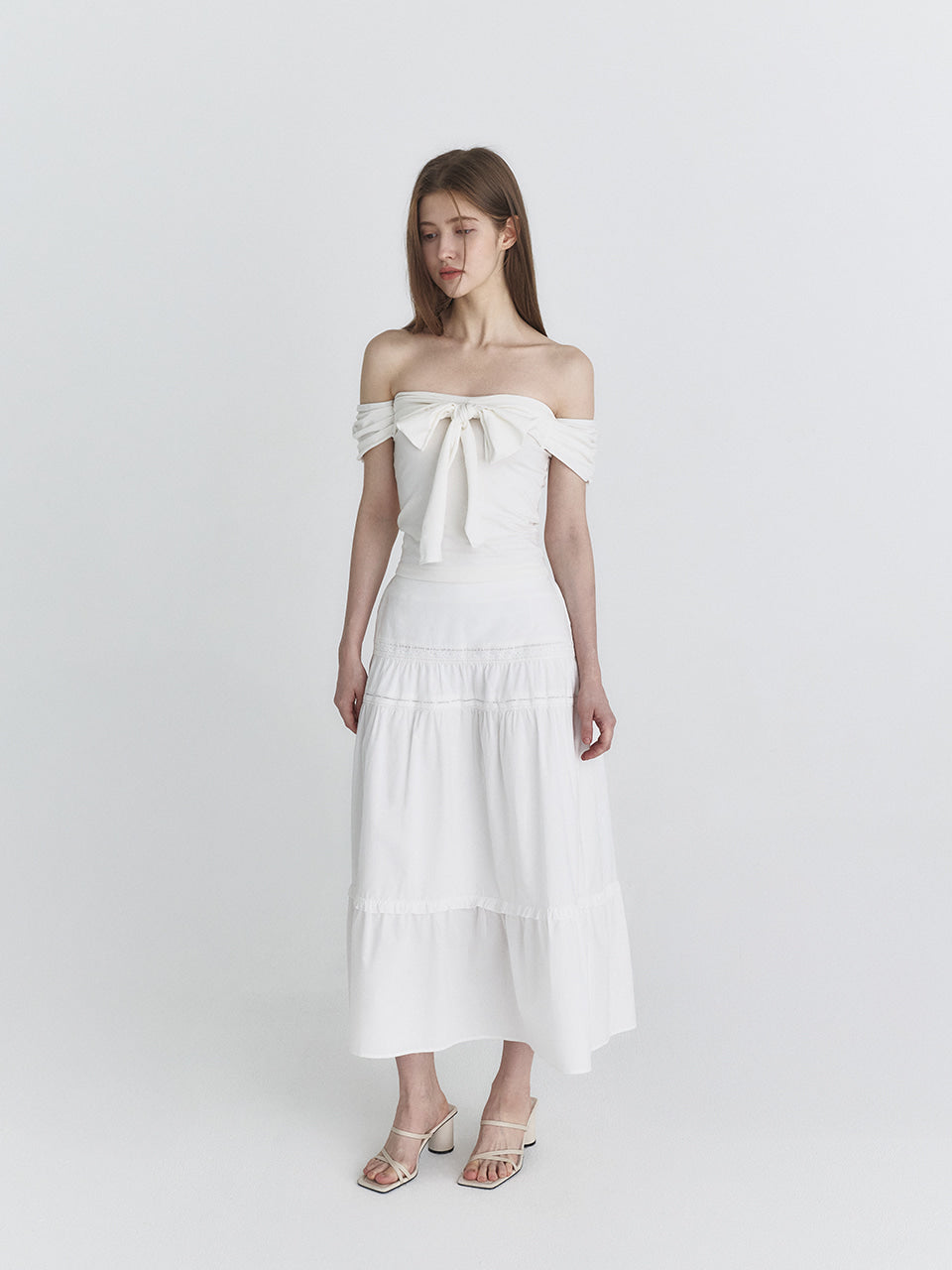 Not Your Rose Ivory Off-Shoulder Bow Top