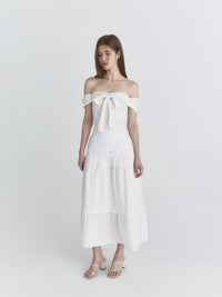 Not Your Rose Ivory Lace Tiered Maxi Skirt