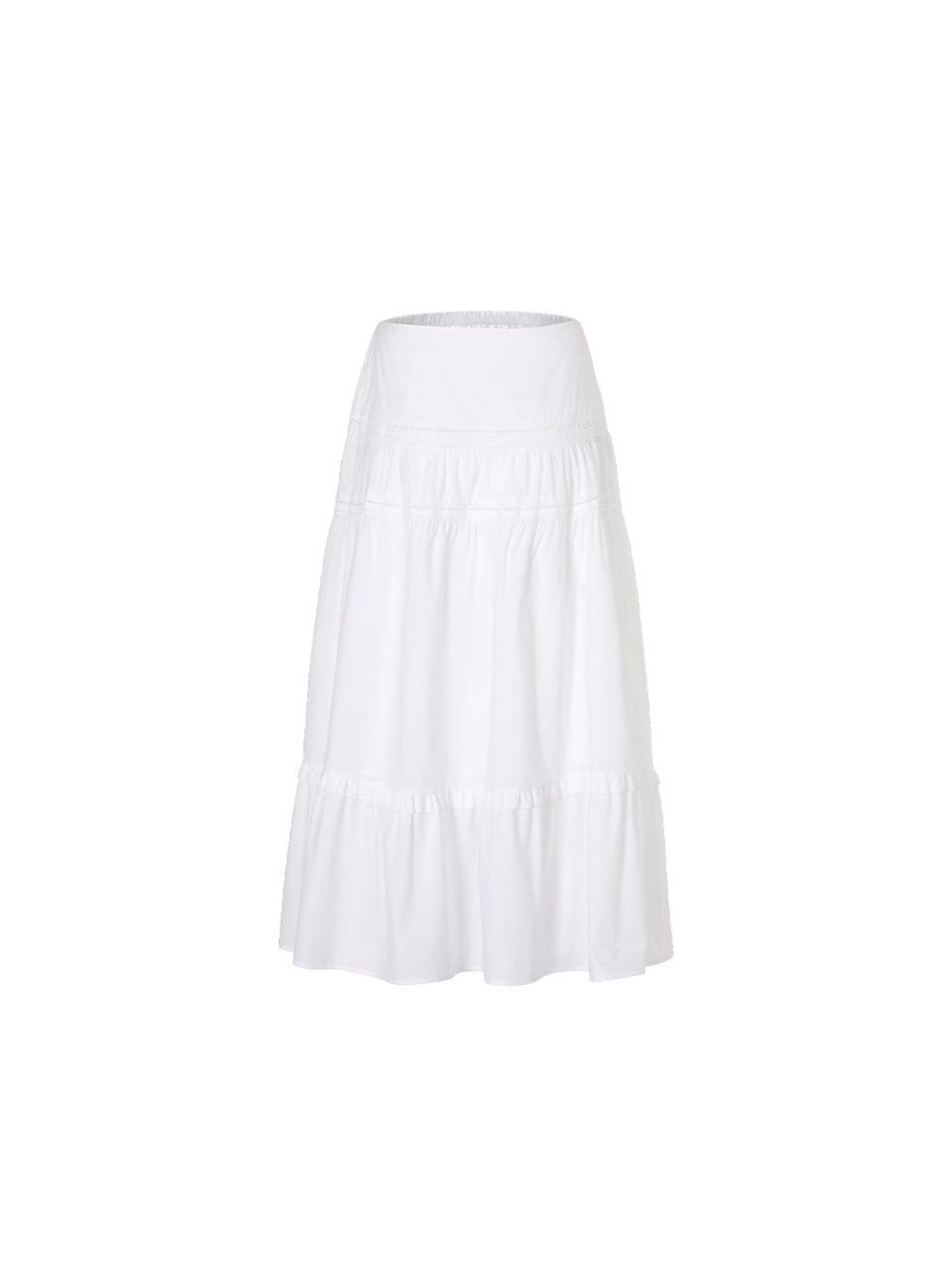 Not Your Rose Ivory Lace Tiered Maxi Skirt