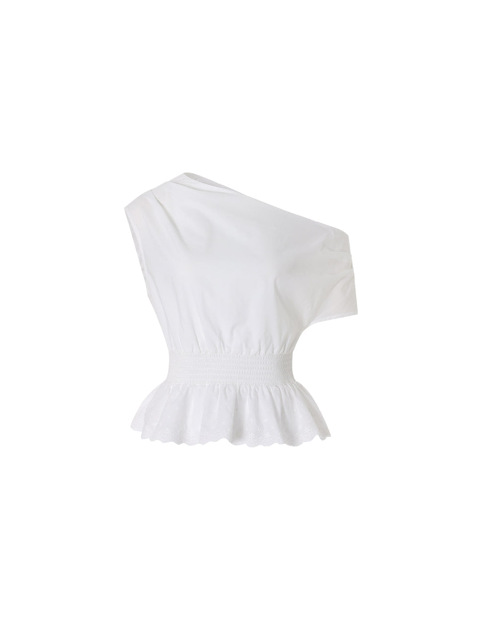 Not Your Rose Ivory One-Shoulder Short-Sleeve Top