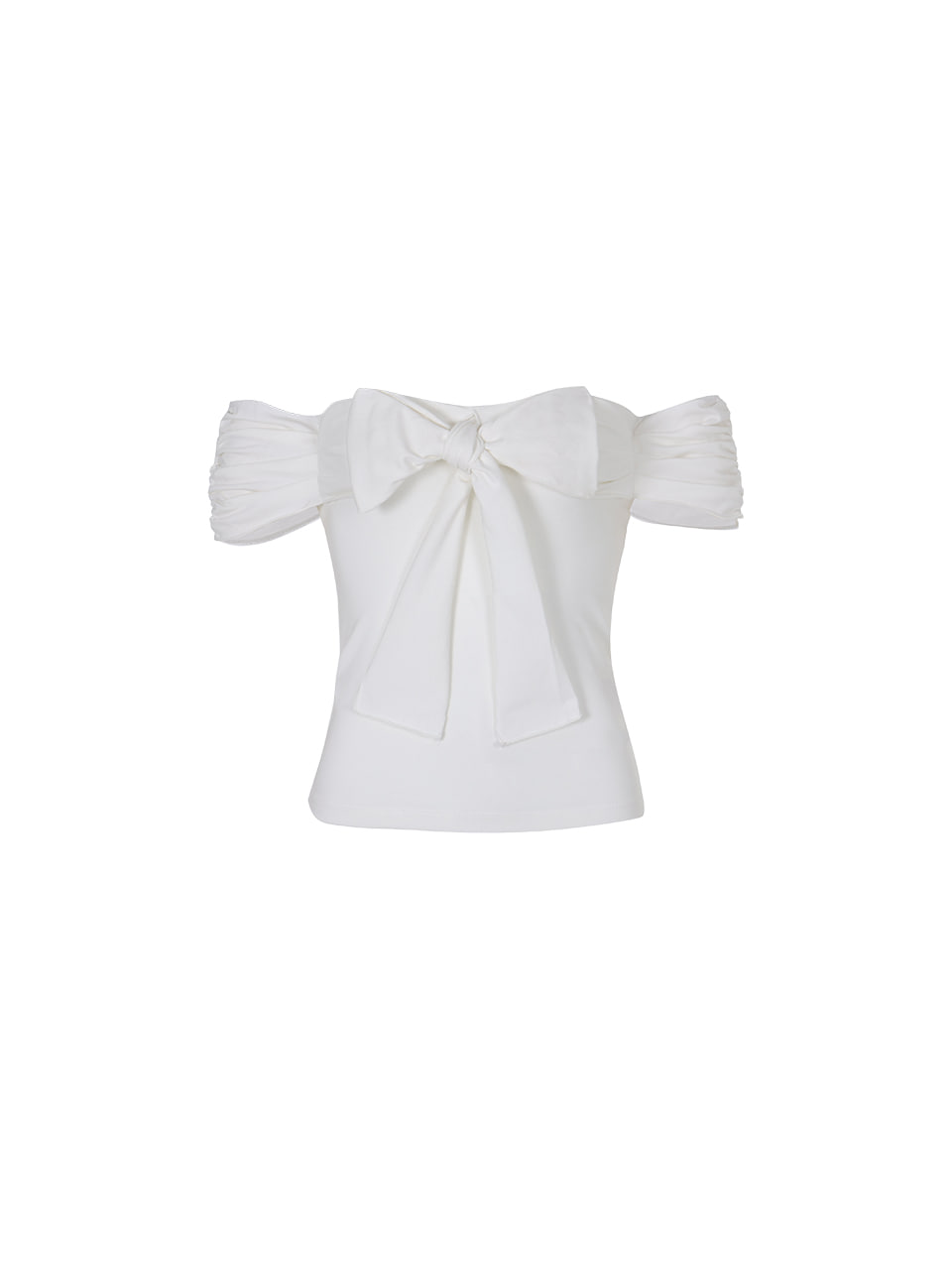 Not Your Rose Ivory Off-Shoulder Bow Top