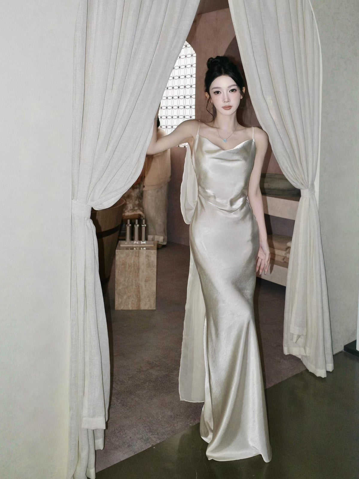 Fa Sogno Dawn Veil White Gown
