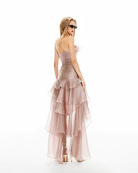 MUST HAVE Resort Lilac Rolled-Edge Strapless Dress