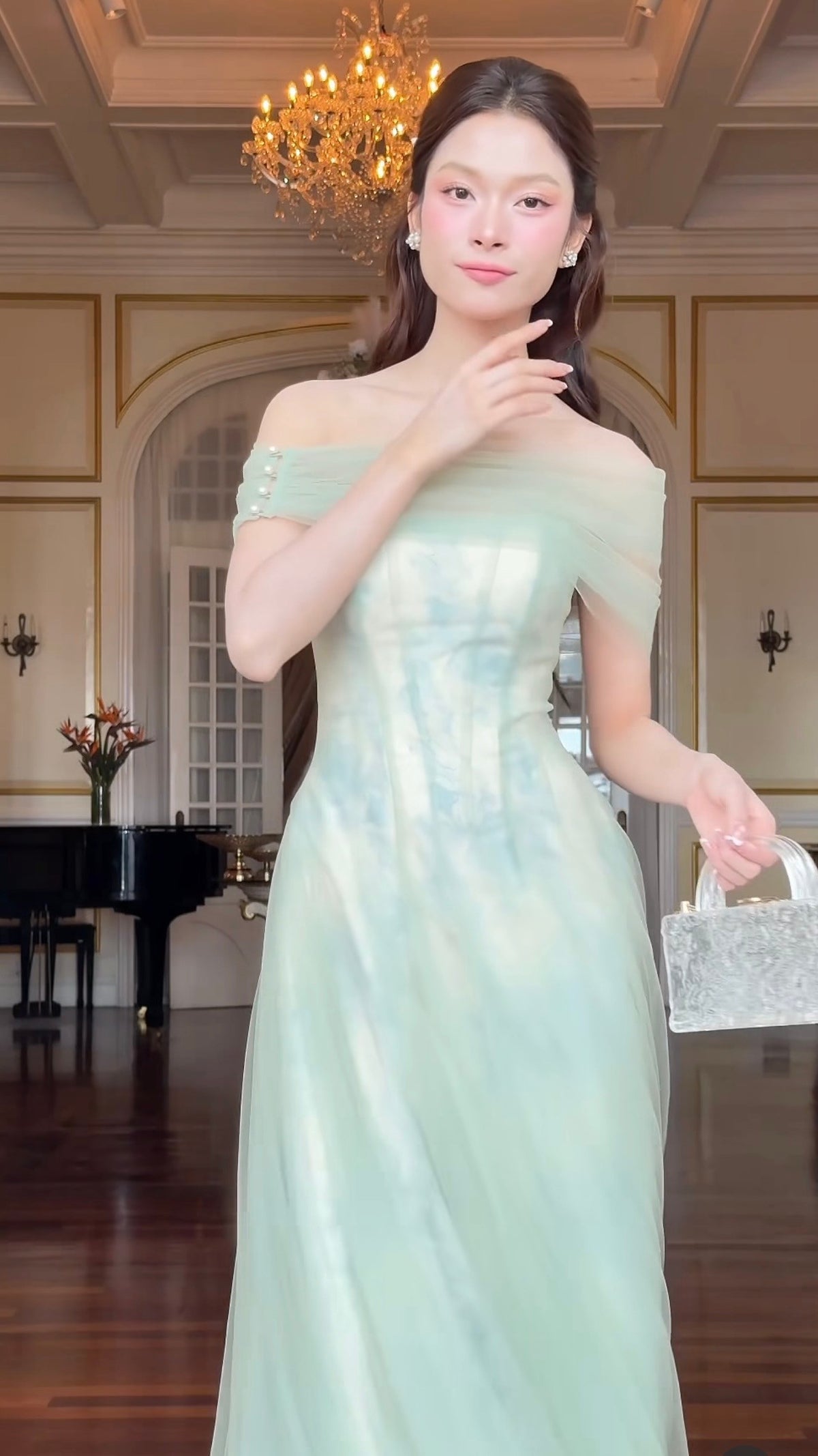 SoVintage Dasha Mint Green Slip Dress