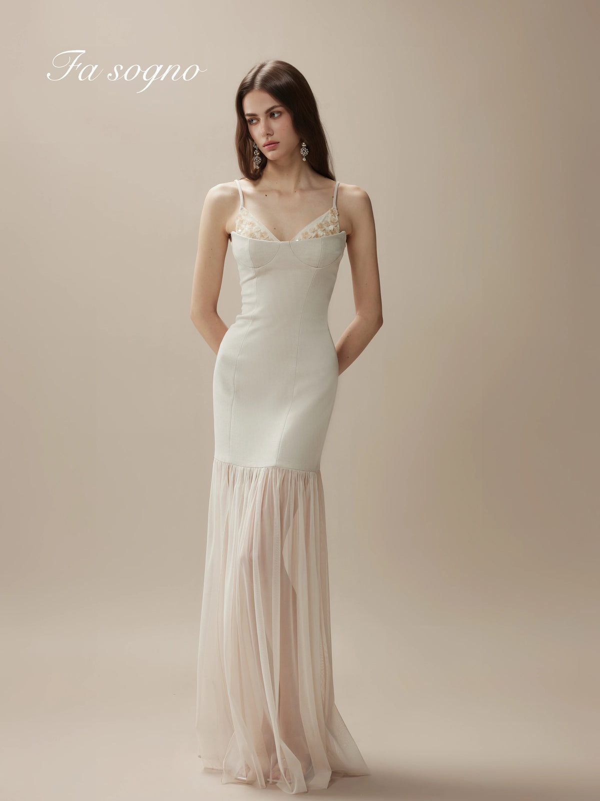 Fa Sogno Glimmering Whisper Formal Tulle Maxi Dress product image 6