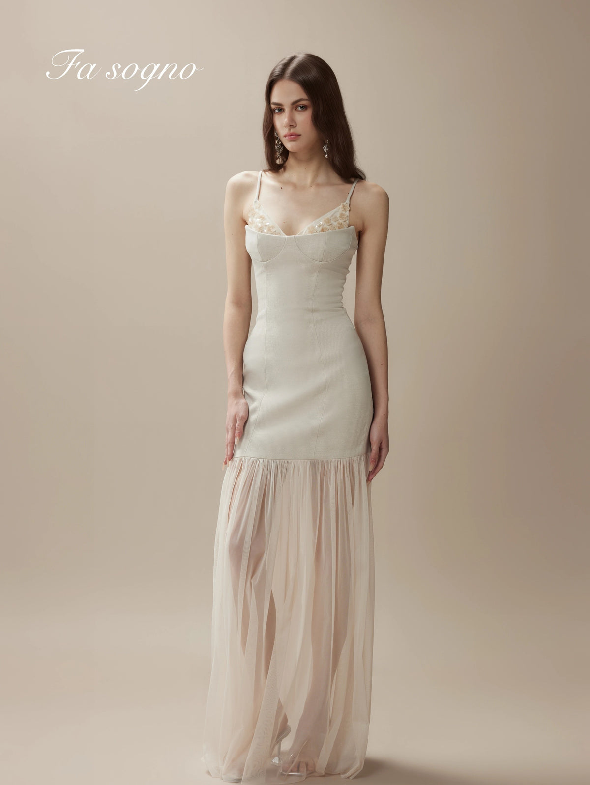 Fa Sogno Glimmering Whisper Formal Tulle Maxi Dress product image 7