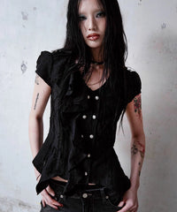 NOTKNOWING Mili Grunge Shirt (BLACK)