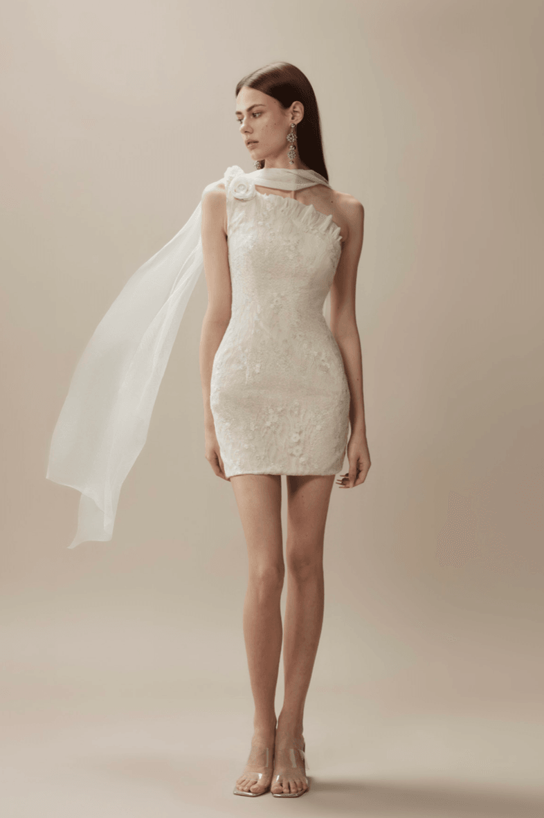Fa Sogno Misty Tulle Floral Whisper Mini Dress product image 1