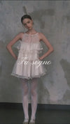 Fa Sogno Beige Lace Halter Dress